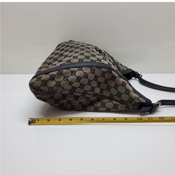 Authentic GUCCI GG BEIGE MONOGRAM HOBO BAG - Picture 10 of 12